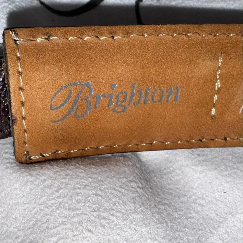 Brighton Black & Brown Leather Concho Circle Belt – B60209